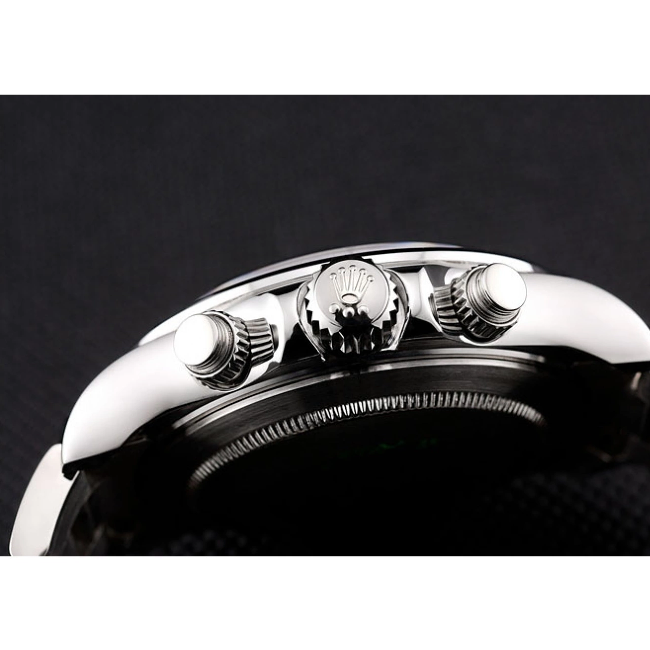 Aaa replica Daytona Dial Bracelet Steel Rolex 80296 Stainless Black Swiss 0608